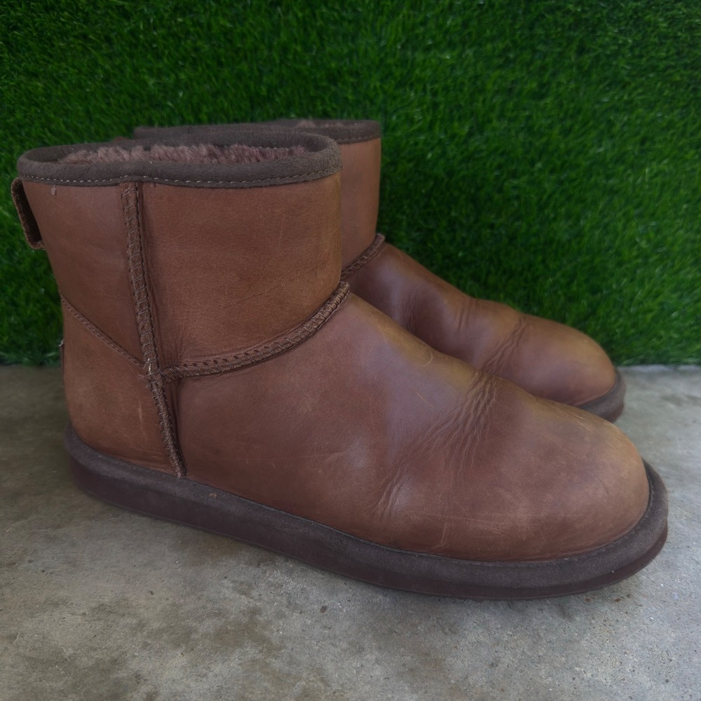 Vintage 90s LL Bean Leather Boots Gorpcore Workwear Brown 8.5 Mens 10 Womens